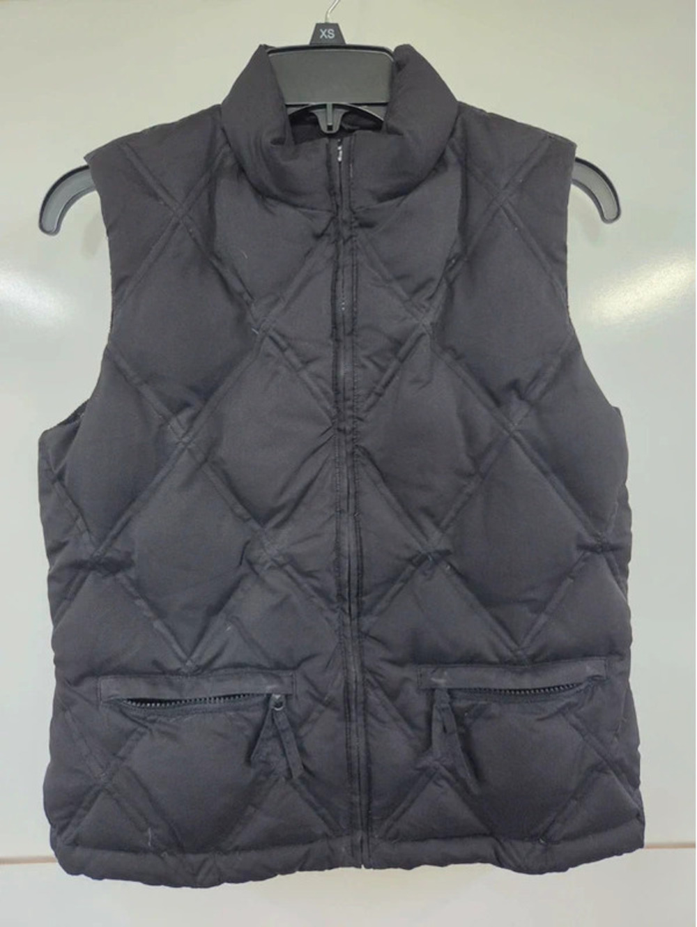 Women's Gap Puffer Vest Black Fleece Lined